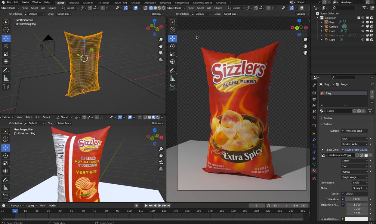 3D product mockup